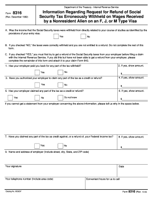 IRS Form 8316