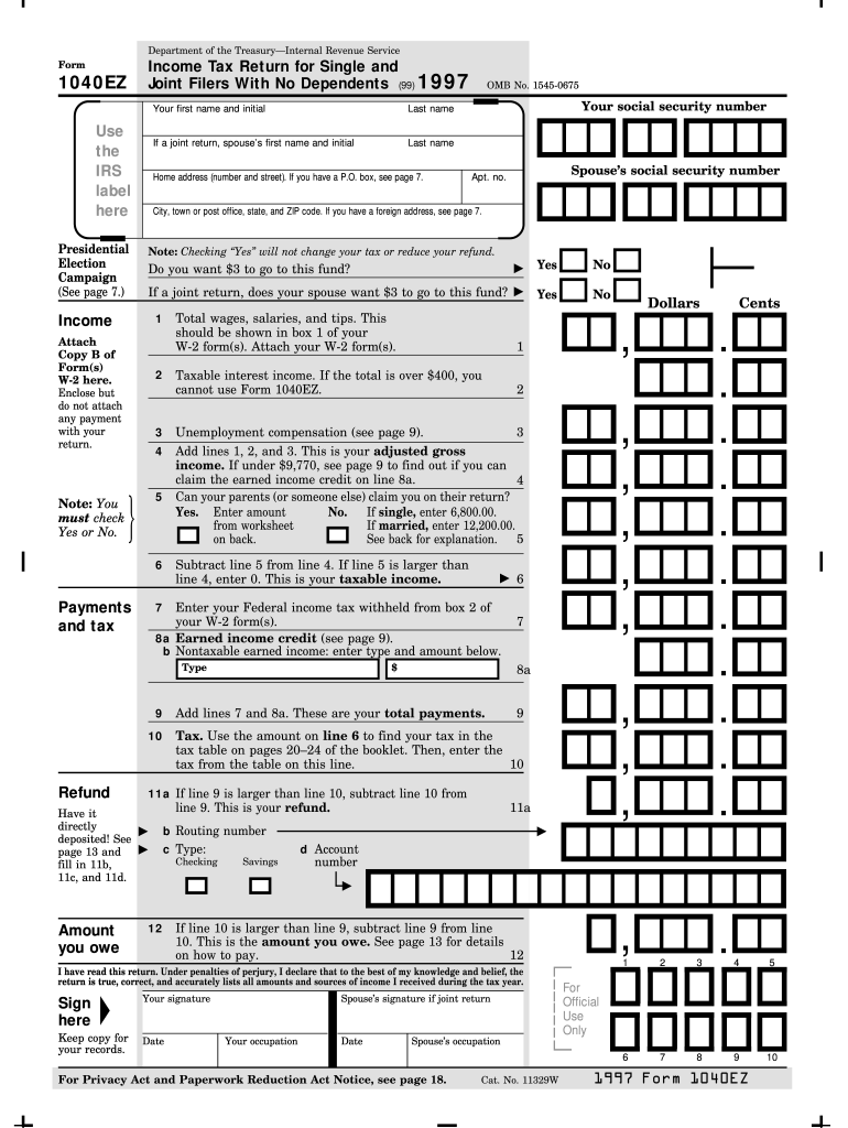 1040 Easy Fill Out Sign Online DocHub