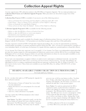 IRS Collection Appeal Rights