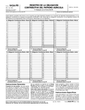 Forma 943A-PR REGISTRO DE LA OBLIGACION CONTRIBUTIVA DEL PATRONO AGRICOLA