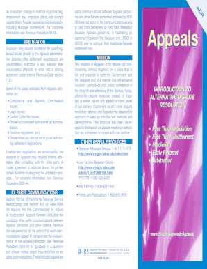 IRS Appeals Arbitration Guidelines