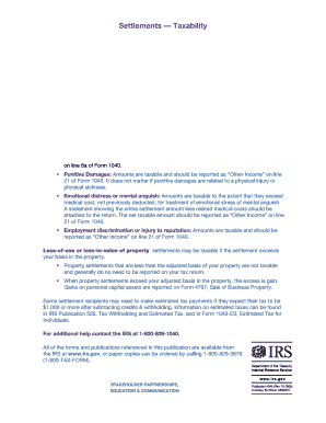 Taxability of Settlements Guide
