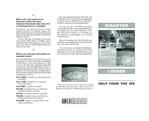 IRS Casualty Loss Forms and Publications