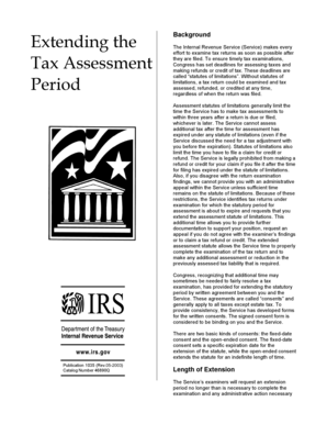 IRS Tax Assessment Statute Extension Consent