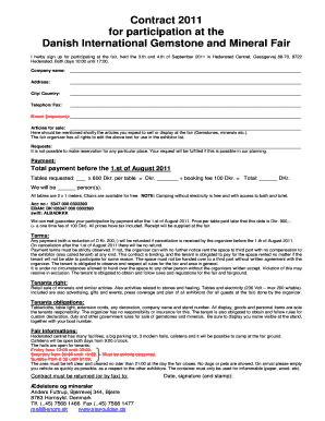 Contract 2011 for Participation