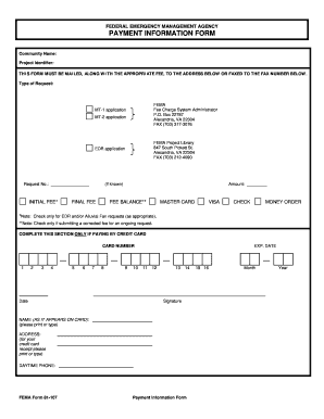 fema application form edr pdffiller