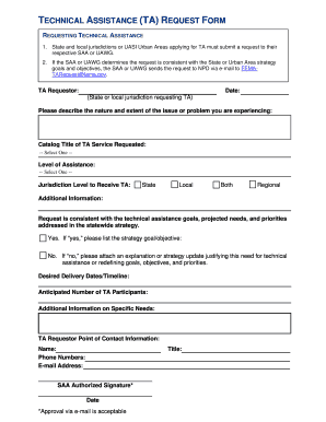 technical assistance (ta) request form - FEMA.gov