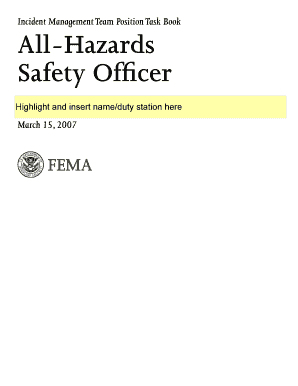 safety officer book name form