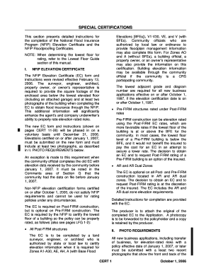 NFIP Elevation Certificate