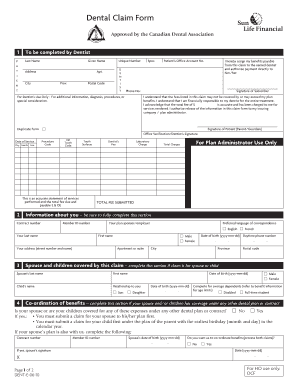 cda standard dental claim fillable form fill online printable cda real estate form