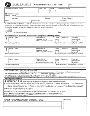 Express Scripts Fax Form - Fill Online, Printable, Fillable, Blank | pdfFiller