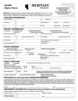 Health Claim Form