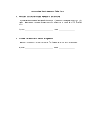 acupuncture claim form