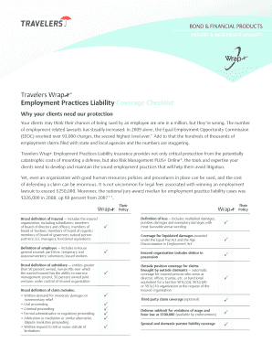 employment practices coverage checklist