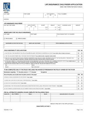 Fillable Online child rider application form Fax Email ...