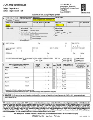 CIGNA Dental Enrollment Form