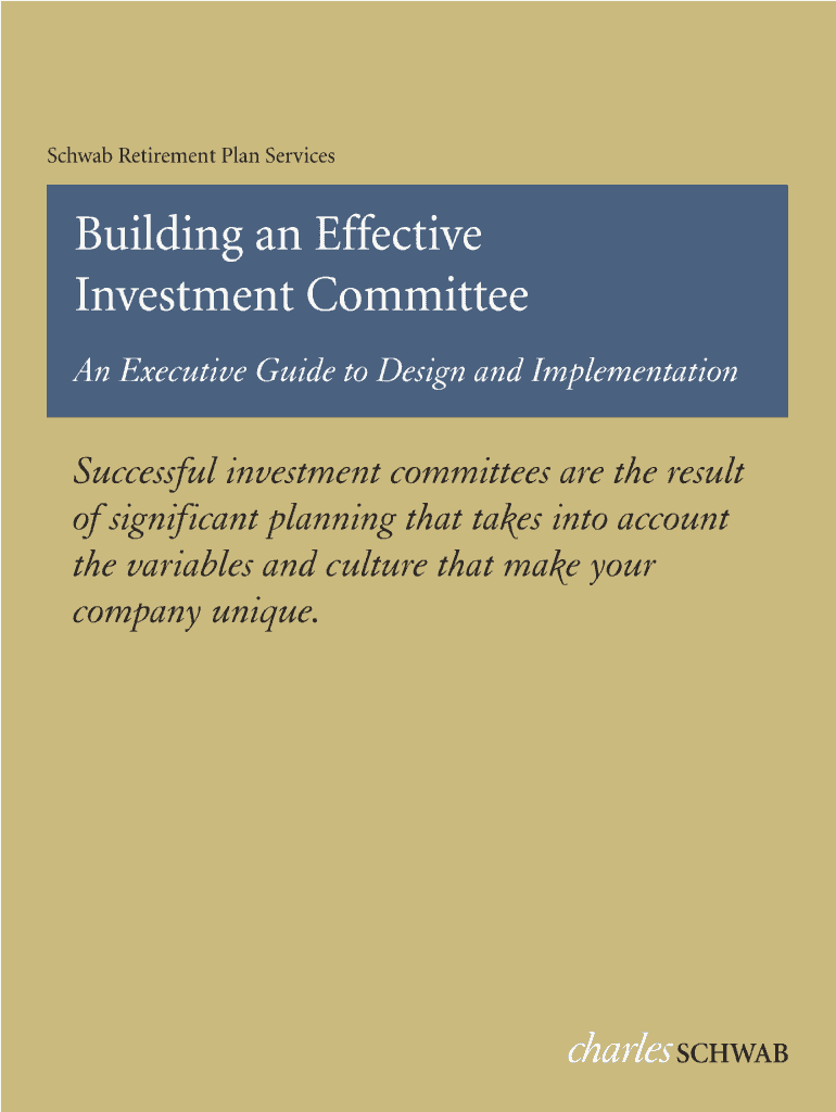 schwab investment committee form Preview on Page 1