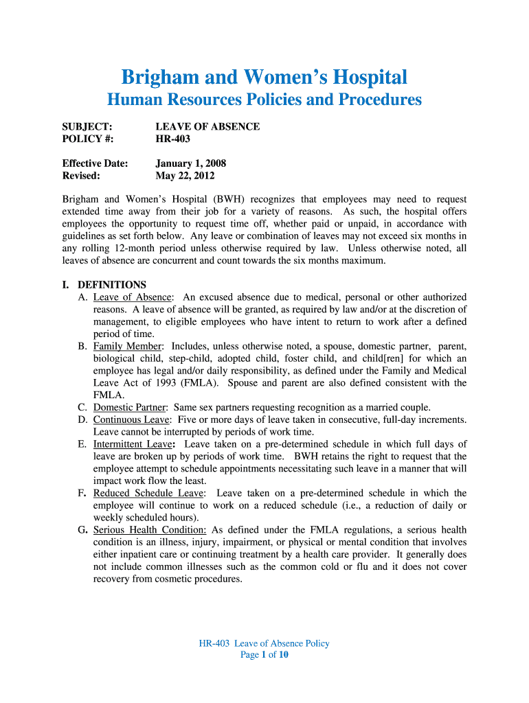 bwh covid employee policy Preview on Page 1