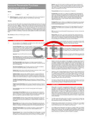 accounts receivable purchase agreement template