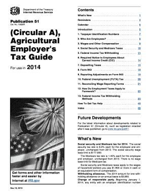 IRS Publication 51 (Circular A) 2014