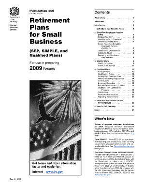 Publication 560 Retirement Plans for Small Business