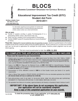 BLOCS Student Aid Form