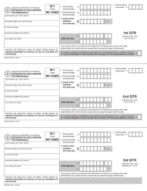 Missouri Estimated Tax Declaration Form MO-1040ES
