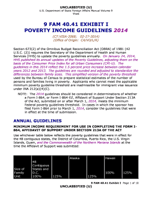 9 fam 4041 exhibit i poverty income guidelines form