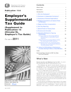 Publication 15-A Employer’s Supplemental Tax Guide
