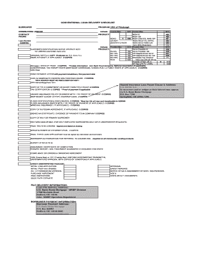Conventional Loan Delivery Checklist