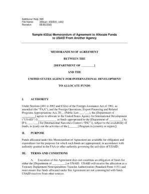 sample 632a memorandum of agreement form