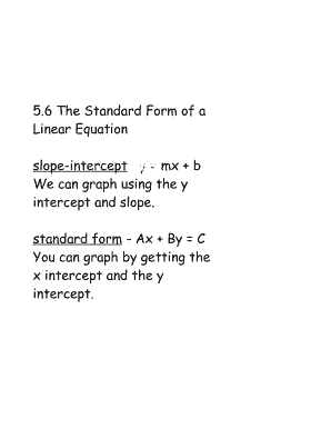 facts about standard form fill online printable fillable blank standard form of a line equation