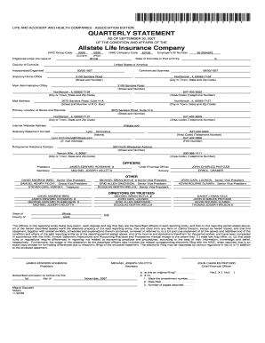 life and accident and health companies quarterly statement mml bay state 2007