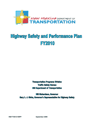 HSPP COVER PAGE - NHTSA - nhtsa