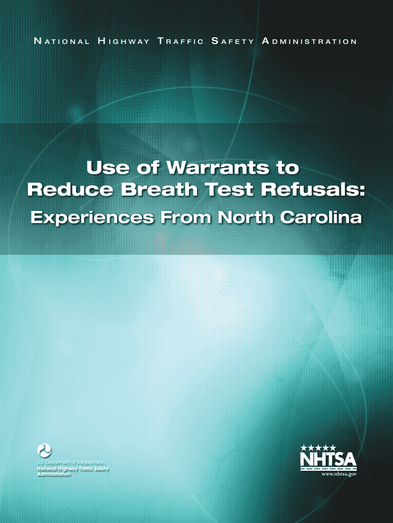 Use of Warrants to Reduce Breath Test Refusals: - NHTSA - nhtsa Preview on Page 1