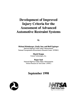 development of improved injury criteria for the assessment form