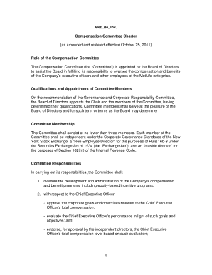 Metlife compensation committee form