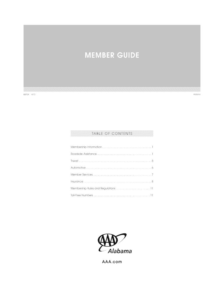 Fillable Online MEMBER GUIDE - AAA Fax Email Print - pdfFiller
