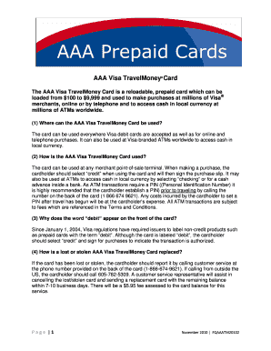 aaa travel card