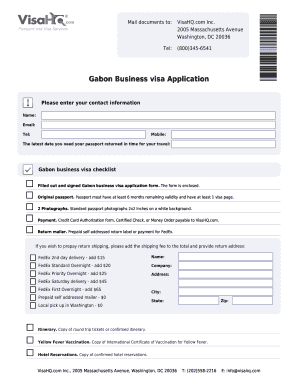 Gabon Business Visa Application
