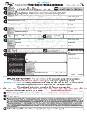 little silver voter registration form