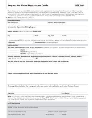 Oregon Voter Registration Card Request Form
