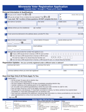 Minnesota Voter Registration Application