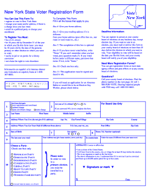 New york voter registration form