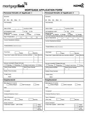 Mortgage Application Form
