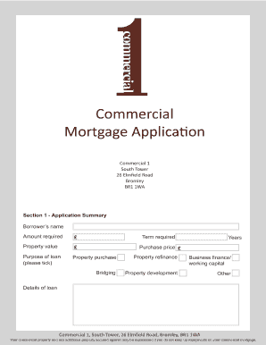 Commercial Mortgage Application