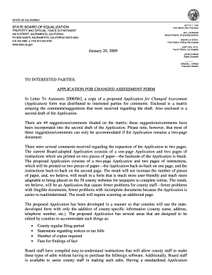 ca boe forms changed assessment