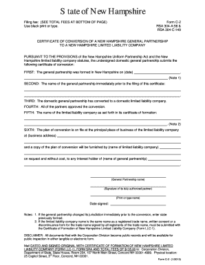 Form C-2 RSA 304-A56 & RSA 304-C17-a - sos nh