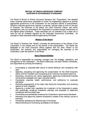 mutual of omaha board of directors compensation form