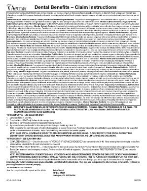 Dental Benefits Claim Form